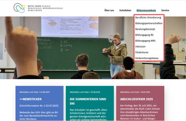 Bereich Bildungsangebote Bereich Bildungsangebote