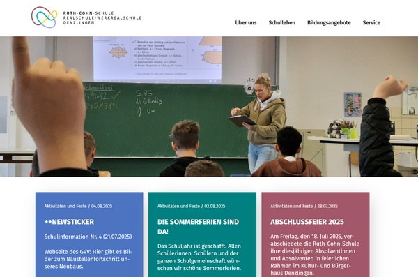 Startseite der Webseite Startseite der Webseite