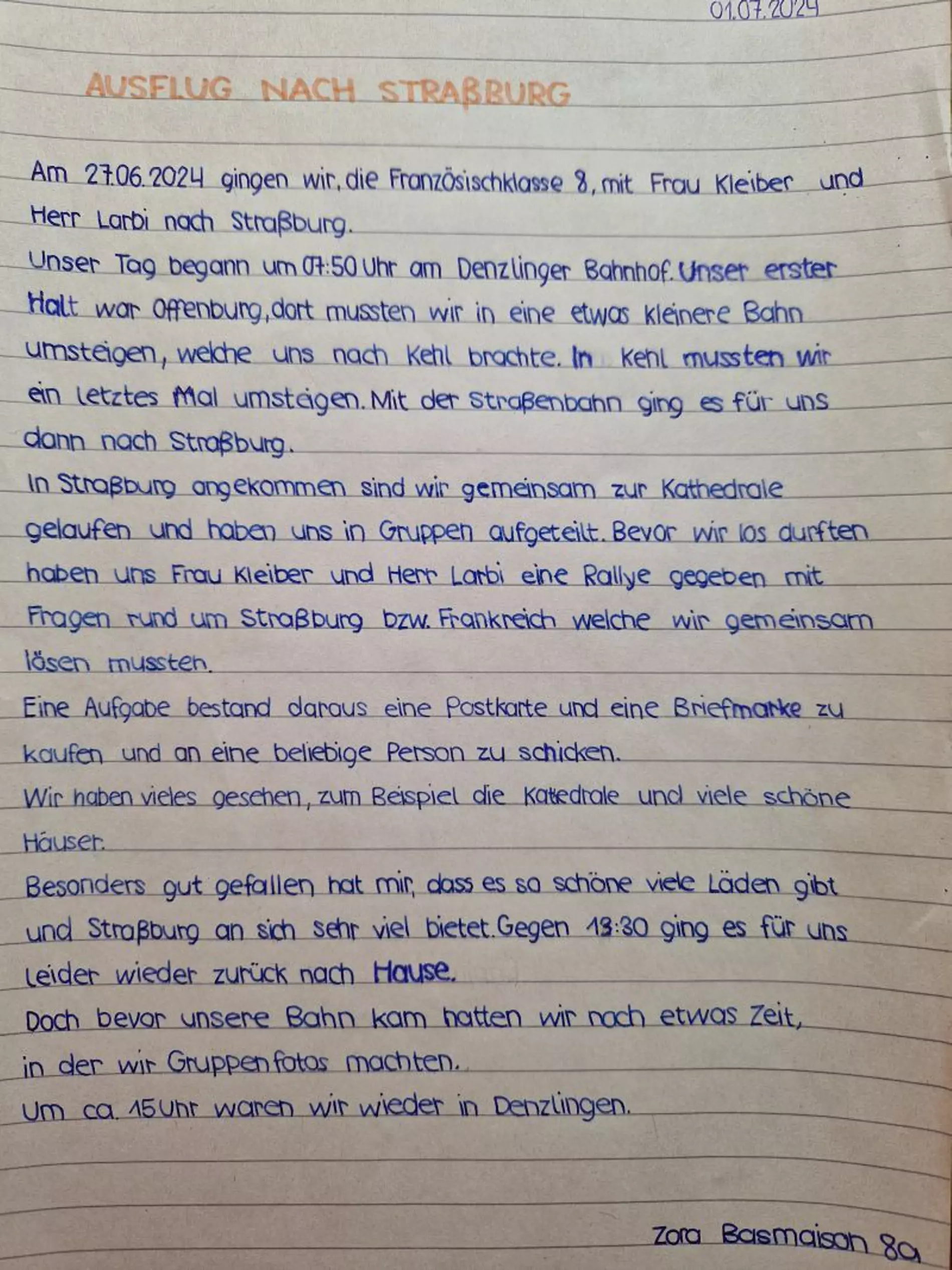 Bericht Straburg