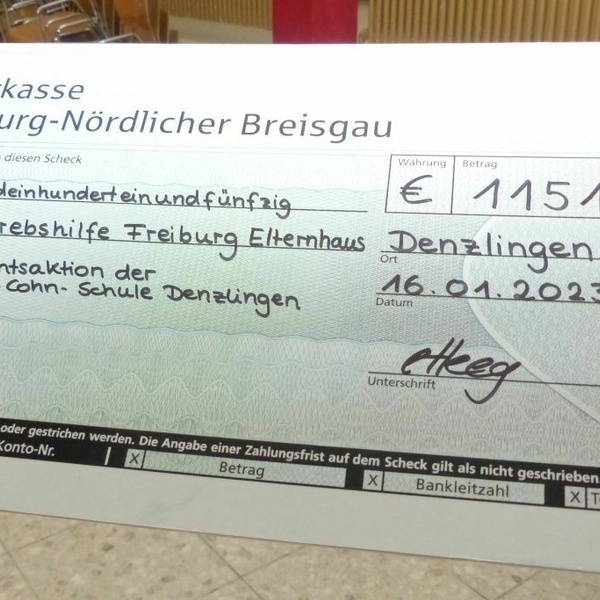 Spende fr krebskranke Kinder